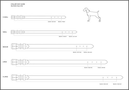Collier chien cuir lavable durable avec plaque personnalisable de taille XL - 7