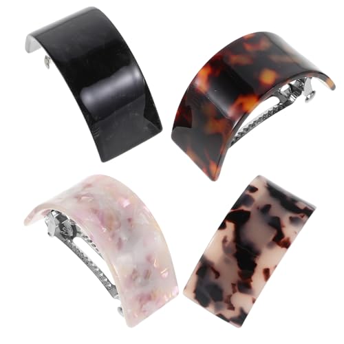 Beatifufu 4 Piezas Clips para Cabello Cierre Presión Diseño de Mediano para Mujer Soporte Seguro para Coletas Accesorios Versátiles para Peinados Elegantes Diarios y Formales