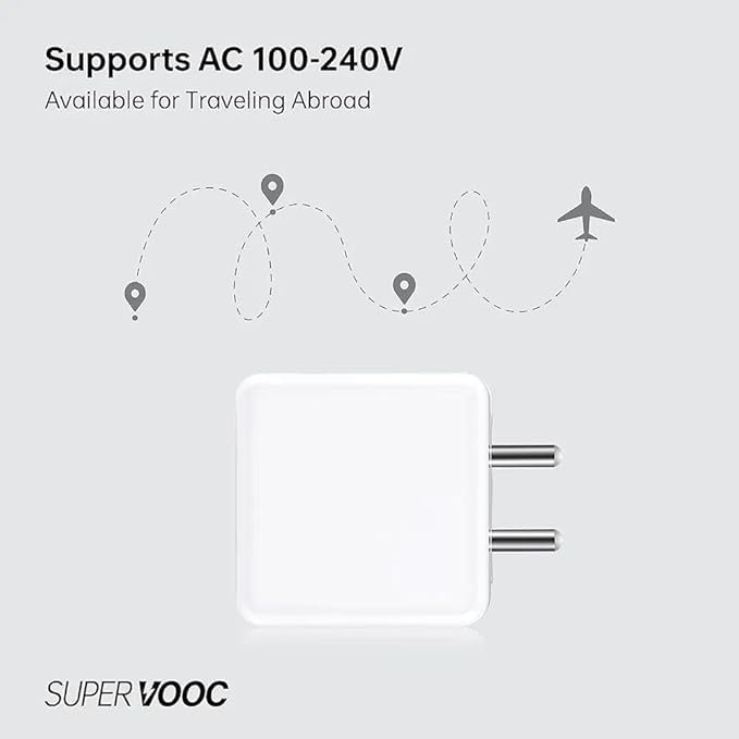 Image of Original 85w SUPEVOOC Fast Charger Type-C Cable | 85w USB Charger for OnePlus, Realme, Oppo, Redmi, Xiaomi, Poco, iQOO, Samsung, Motorola & Supports Dart, Dash, Warp, Vooc, SuperVooc (DEC187)