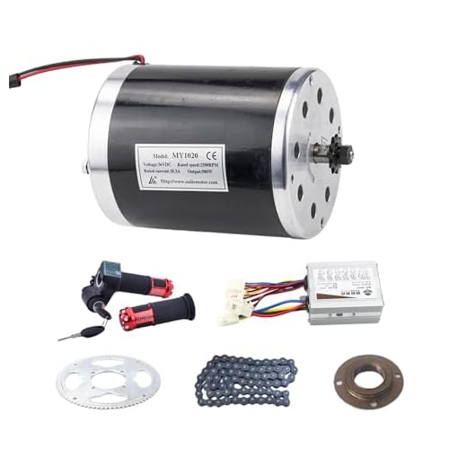 36V Brushed Electric Motor Kit 2500RPM High Speed Brush DC Motor Controller 500W Electric Bike Scooter Motor with Brushed Controller for Dirt Bike Crazy Cart Mini Motorcycle Upgrade and Conversion