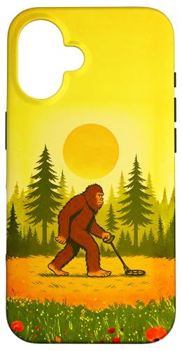 DETECTOR-Bigfoot, 金属探知機 アクセサリー 宝物を探す 金属探知機 スマホケース iPhone 16 用