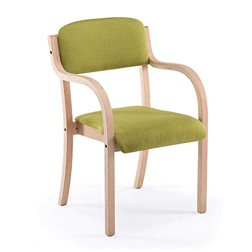 Chaise de salle à manger nordique en bois massif avec accoudoirs et dossier ergonomique