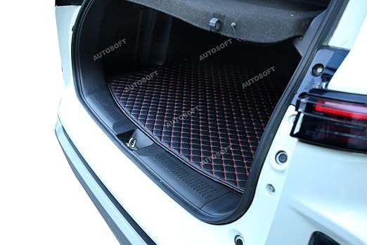 Image of Auto Soft E Class E200 7D Car Boot Mat | Premium Nappa Leathereite Trunk Liner | Waterproof Dustproof Anti-Slip Boot Mat | Diamond Cut Heavy Duty Dicky Mat | Durable Car Accessories for Cars