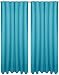 Produktbild Bestlivings Dekoschal Ellen mit Universalband 2er Pack inkl. Raffhalter & Raffhaken, Größe: 140 x 245cm, Farbe: türkis - Petrol
