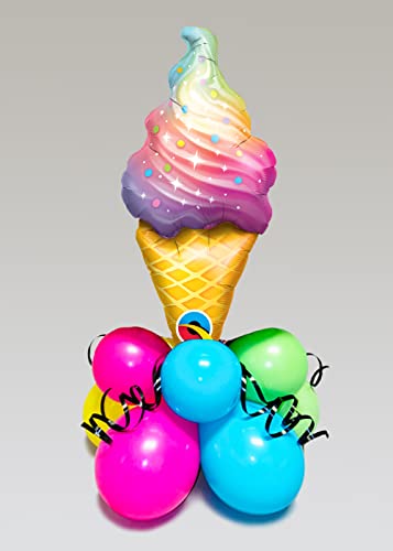 Struts Inflated Rainbow Ice Cream Mini Table Centrepiece Decoration