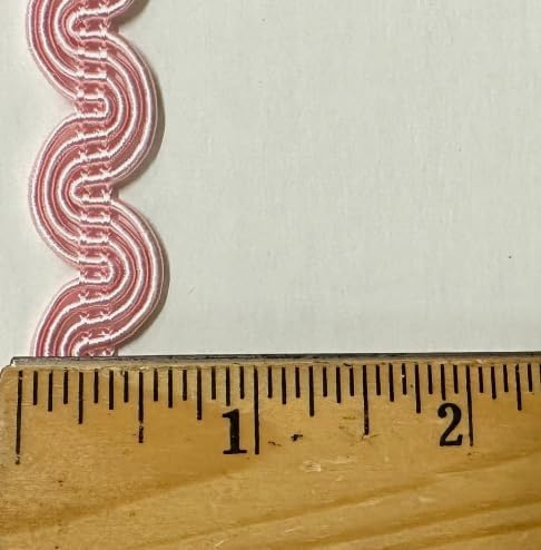 1 Pcs 1/2" Pink Large Scroll Braid Gimp Trimming 12 Continuous Yards -Rk5