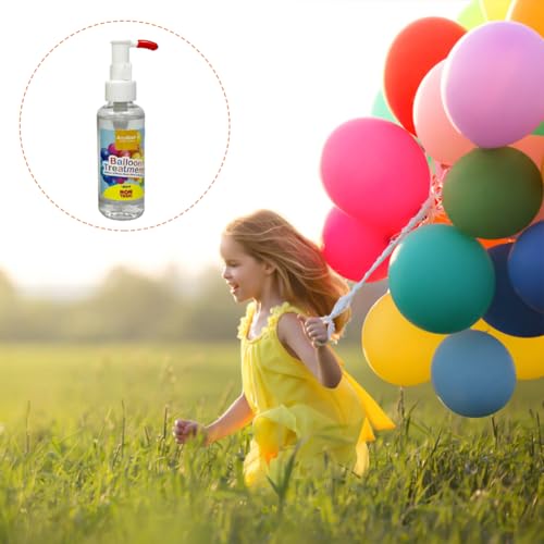 Ballongel, 100 ml Heliumballon Schutzflüssigkeit, flüssige Lösung für Latexballons, hält Helium länger, umweltfreundliche Ballons Schutzflüssigkeit mit Pumpe, mit Pumpenkopf