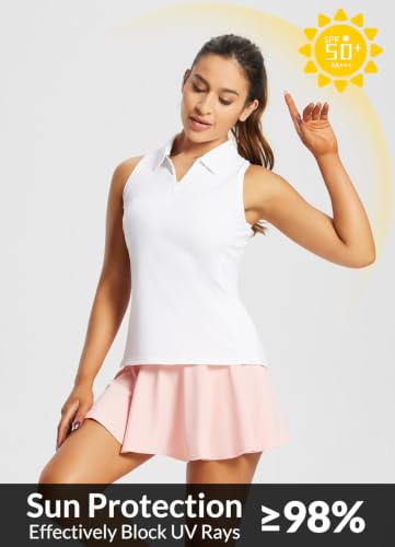 baleaf Sleeveless Polo with Zipper