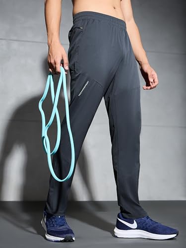 Image of TECHNOSPORT Men's Regular Fit Track Pant with SPF50+, Quick Dry Properties for Running, Gym, Sports and Regular Use