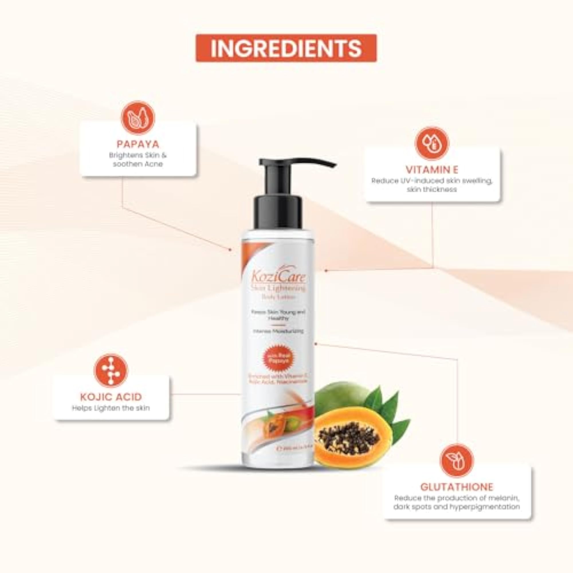 Cream Papaya Body Lotion with Shea Butter