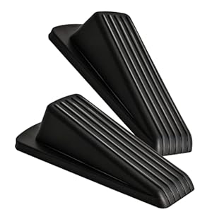 2Pcs Door Stoppers for Bottom of Door, Premium Rubber Door Stopper Wedge, Tile Wood Floors Sturdy Door Stoppers