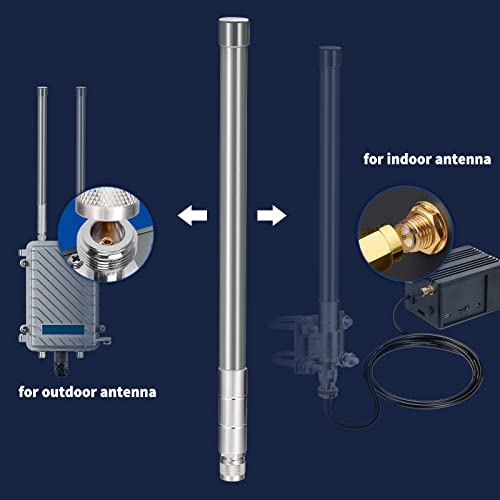 Bingfu 868 MHz Lora-Antenne, LoRaWAN-Antenne für den Außenbereich, Glasfaser, 3 dBi N-Stecker 50 Ohm, wasserdicht, für RAK HNT Bobcat Helium Minor Hotspot, Verlängerungskabel N-Buchse auf