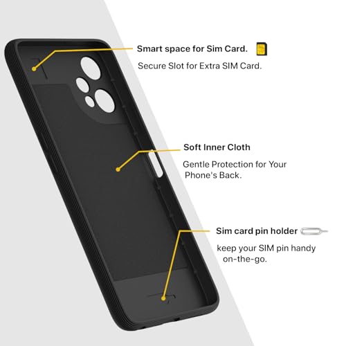Image of Outlouders Bumper Case for OnePlus Nord CE 2 Lite 5G | Full Camera Protection | TPU Soft Flexible Shockproof Back Cover (Black)
