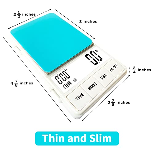 Espresso Scale With Timer, Slim And Thin, 1000G X 0.1G, Small Espresso Coffee Scale, 35 Ounces By 0.01Oz, Coffee Scale Espresso, Large Backlit Display (Batteries Included) #TOP4