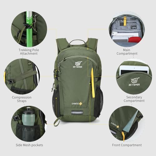 Image of SKYSPER Small Hiking Backpack, 20L /30L Lightweight Travel Backpacks Hiking Daypack for Women Men