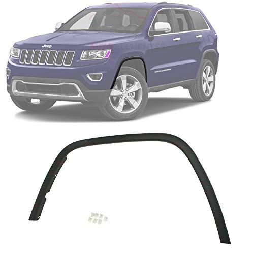 Fender Flare Molding Trim Front Driver Side Textured Black For 2011-2016 Jeep Grand Cherokee Direct Replacement 1MP39RXFAE
