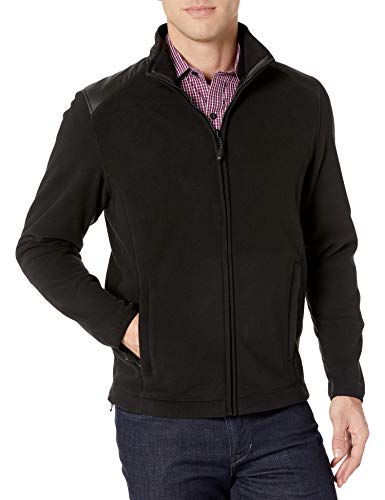 Cutter & Buck Men's Spark Systems Cedar Park Full-Zip Performance Fleece Jacket, Black, 3X-Large