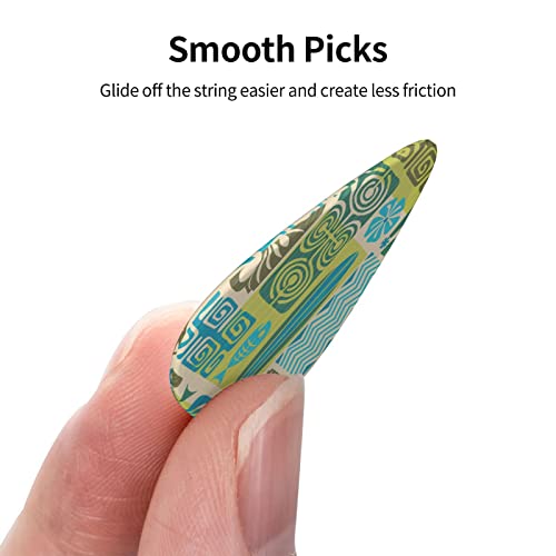 Lot de 12 médiators de guitare de style tribal géométrique Totem vert abstrait pour guitare électrique basse acoustique Cadeau idéal pour les amateurs de guitare acoustique - Les Beatles, Paul McCartney, John Lennon, RIngo Starr, George Harrison Lot de 12 médiators de guitare de style tribal géométrique Totem vert abstrait pour guitare électrique basse acoustique Cadeau idéal pour les amateurs de guitare acoustique – Image 5