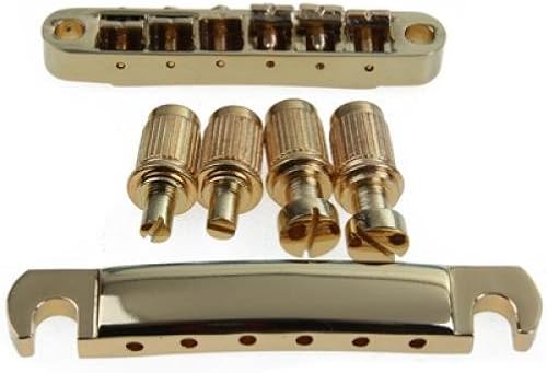 Gitarren Zubehoer SODIAL R  Gold Abr-1 Bruecke Tune-o-matic Saitenhalter fuer Gibson Les Paul und Gitarre
