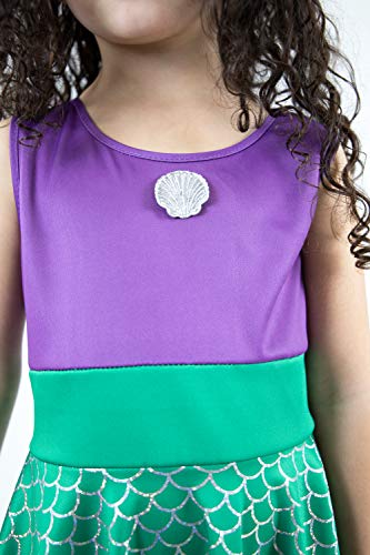 Vestido de Princesa Sirena para Niñas Little Adventures miniatura 6