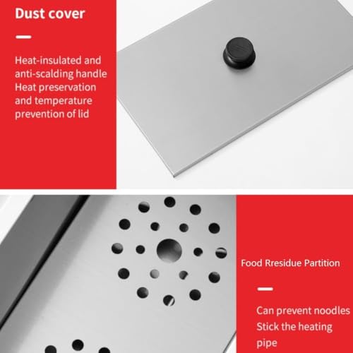 Image of Commercial Pasta Cooker,Electric Macaroni Vegetable Dumpling Cooker, Noodle Cooking Machine Pasta Makers Boiler Machine Noodle Dumpling Maker with Noodle Filter,Drainage (2 Strainers)