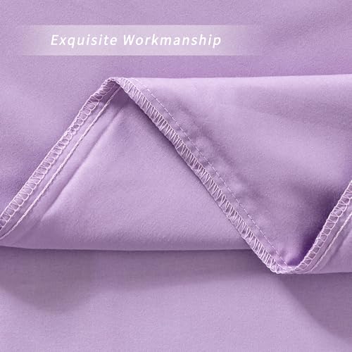 Image of 2 Pack Microfiber Zipper Pillowcases, Soft Comfortable Not Shrink Purple Pillow Case, Standard Pillow Cases Set of 2 (20x26 Inches)