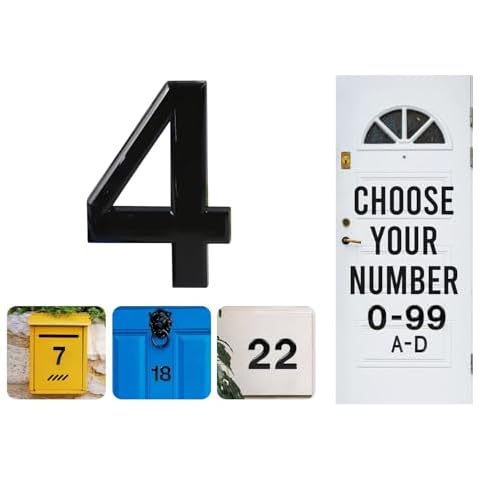 Durable 3D Black House Numbers 0-99 Cover