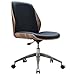 Schreibtischstühle Home Heim Computerstuhl Büro Konferenzstuhl Massivholz ohne Armlehnstuhl Moderner minimalistischer Stuhl (Color : Black, Size : 54cm*54cm*91cm)