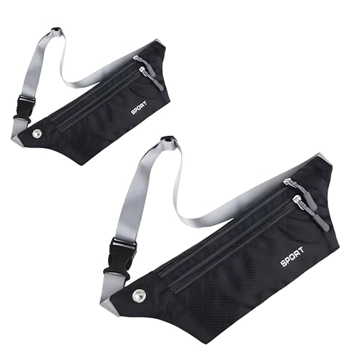 Kit 2 Pochete Doleira Antifurto Esportivas Premium, Ultra Slim, Impermeável, Com Compartimentos Para Celular, Chaves, Cartões, Ideal Para Corrida, Academia E Viagens, Marca VARENZIA