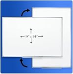 Mead Conseil blanc 36" x 24", Tableau blanc pour mur, blanc/argent (SM85356)