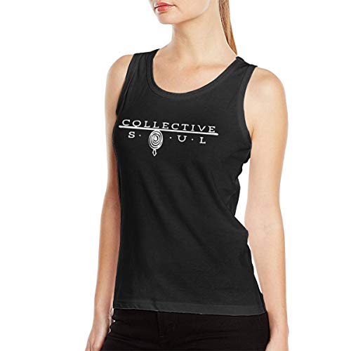 DamonRHalpern Collective Band Soul Tank Top Women's Cotton Tank Top T Shirt Sexy Sleeveless Fitness Vest L Black