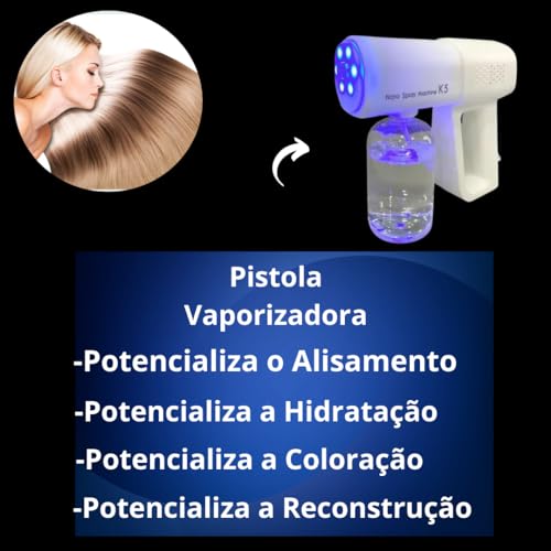 Pistola Vaporizadora Capilar Luz Azul k5 Premiun