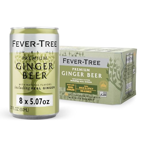 Fever-Tree Ginger Beer - Premium Quality Mixer - Refreshing Beverage for Cocktails & Mocktails. Naturally Sourced Ingredients