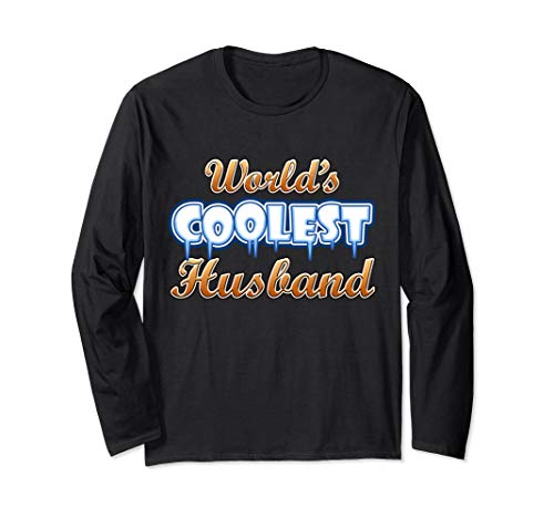 World's Coolest Husband Awesome Bold Graphic Gift Idea Long Sleeve T-Shirt