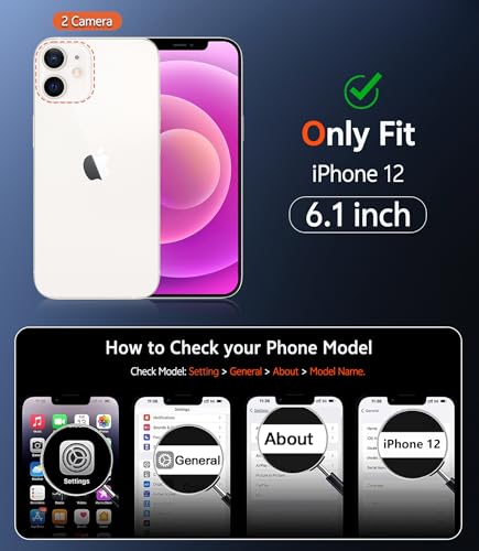 Image of FNTCASE for iPhone 12 Case Clear: iPhone 12 Pro Case Magnetic Phone Cases Compatible with Magsafe Slim Anti Yellowing Military Grade Drop Protection Rugged Protective Transparent Cover (B-Pink)