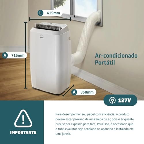 Ar-Condicionado Portátil Philco PAC12000F5 12.000 BTUs Só Frio 127V