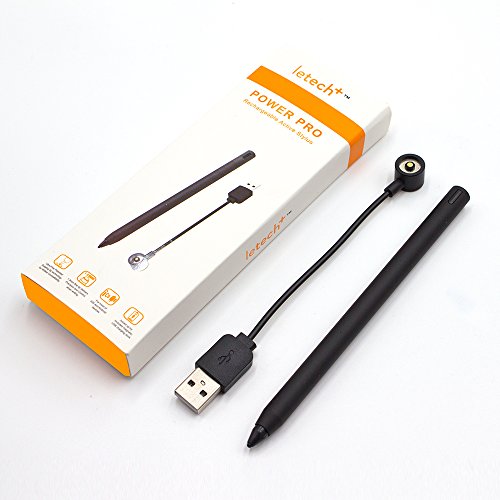Power Pro Rechargeable Active Stylus Pen,Conductive Fiber Fine Point Tip Digital Pen Offers Handwriting Drawing On Ipad,Ipad Pro,Iphone,Samsung Tablet,Android Device,Blk #TOP7