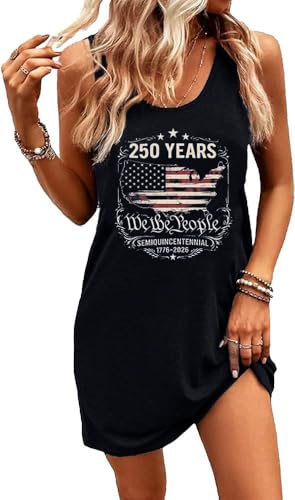 Image of Sun Salt Sand Coconut Tree Sleeveless Mini Dress Women Casual Summer Beach Vacation Dress Workout Tank Dress