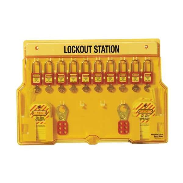 Image of Master Lock S1900VE410 Deluxe Lockout Tagout Padlock, Valve & Electrical Station