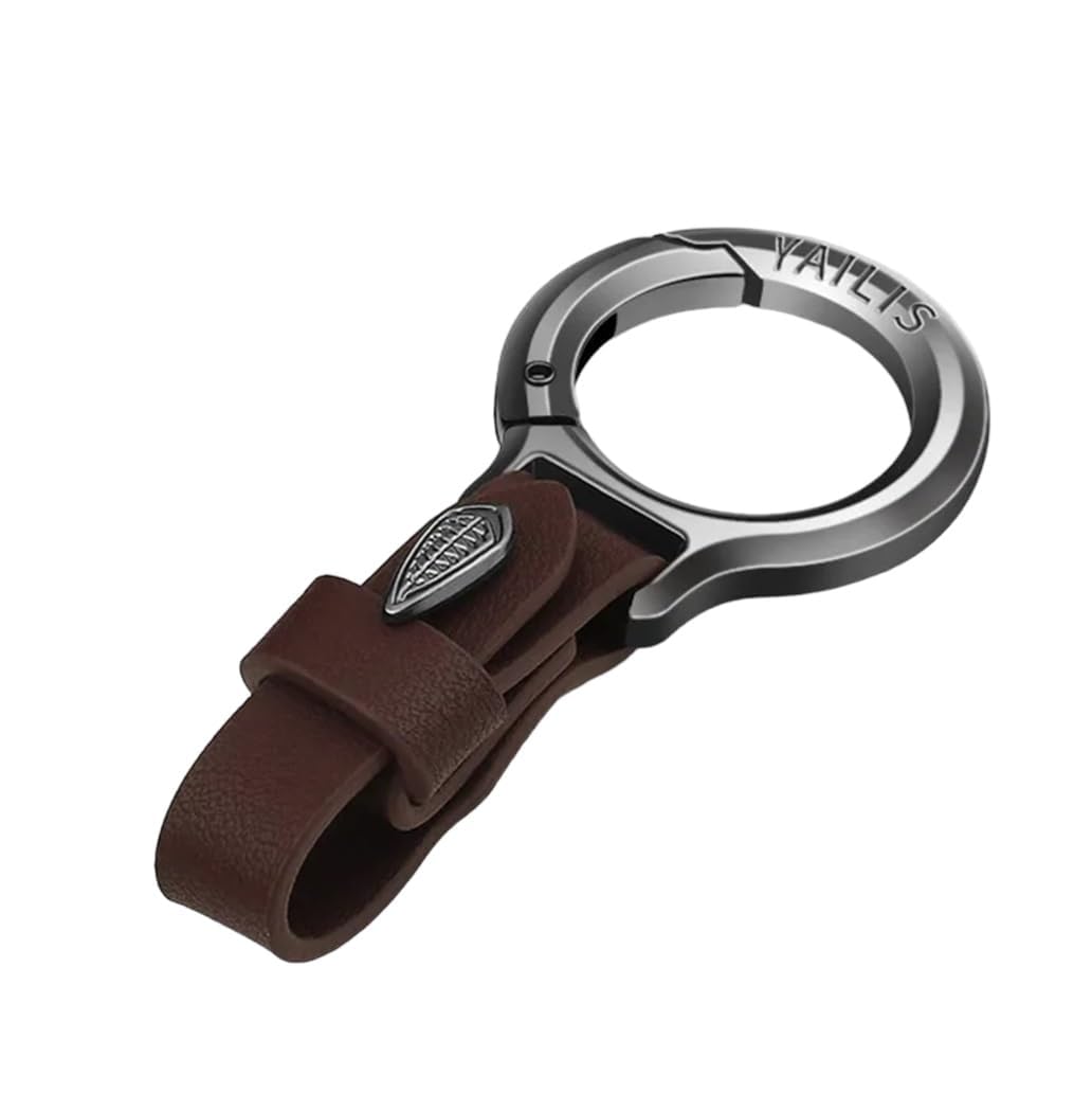 Belt Loop Vegan Leather Key Ring Keychain For Keys Car (Red)-image-32