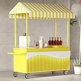 AREA ESPOSITIVA ORGANIZZATA: Dotato di un'ampia parte superiore, questo espositore portatile for alimenti for il mercato offre uno spazio generoso for mostrare una varietà di articoli in modo chiaro e sicuro, aiutandoti a rimanere organizzato e aumentando la visibilità del prodotto