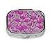 Produktbild Flamingos Pink Custom Fashion Silber Quadrat Pillendose Medizin Tablet Halter Wallet Organizer Fall für Tasche oder Geldbörse