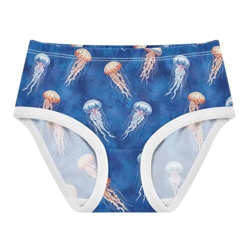 Joisal Jellyfish Tentacles Blue Girls Underwear Toddlers 2t Cotton Cute Panties Girl Designer Briefs Girls Undies