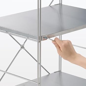 Amazon｜無印良品 ステンレスユニットシェルフ・ステンレス棚セット 小