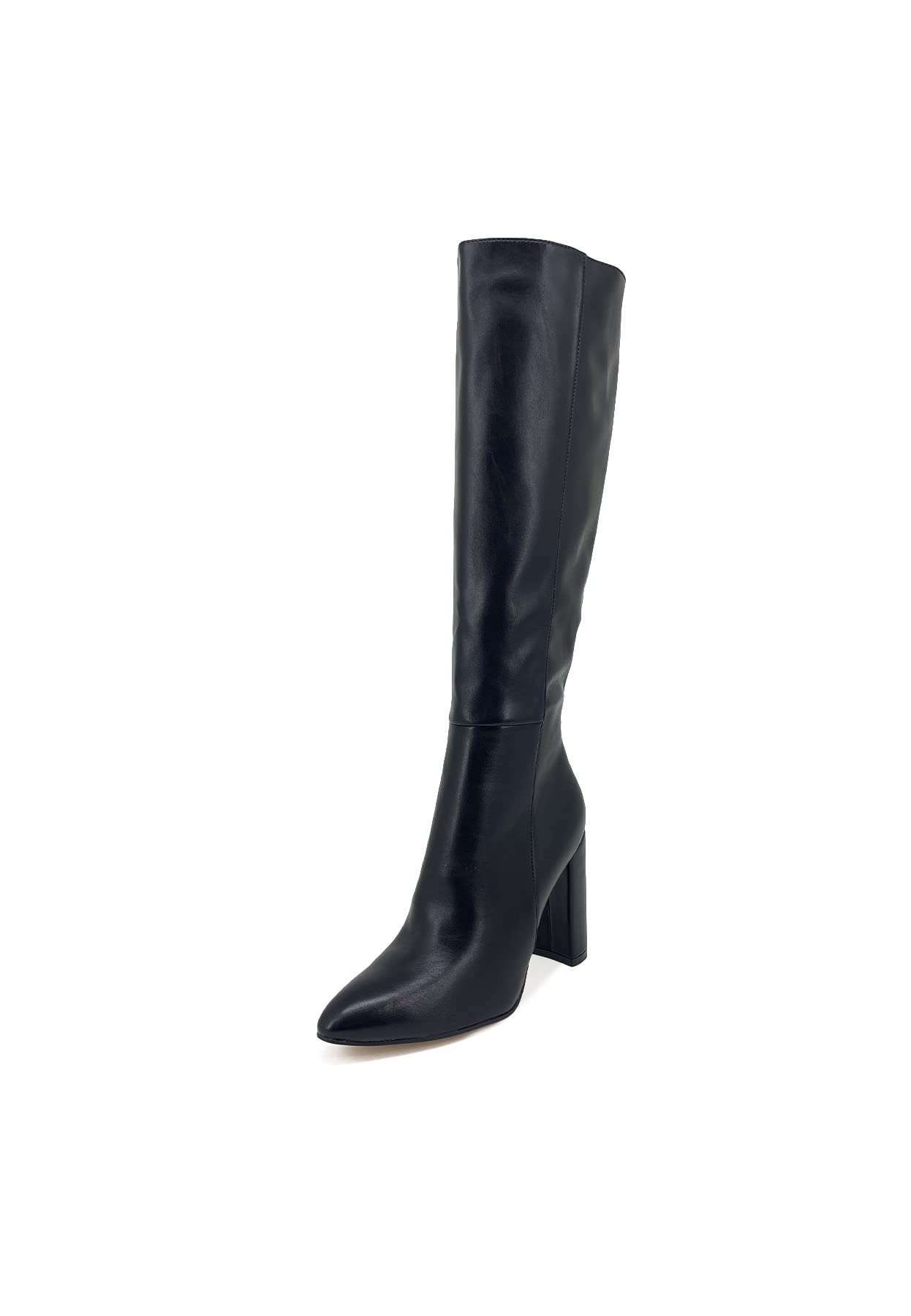 QUEEN HELENA Stivali Alti con Tacco Largo Medio Zip Laterale a Punta Chiusa Casual Eleganti Donna K2031