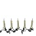 Kurt S. Adler 10-Light Clip-On White Candle with Clear Bulbs Christmas Light Set, Indoor Only