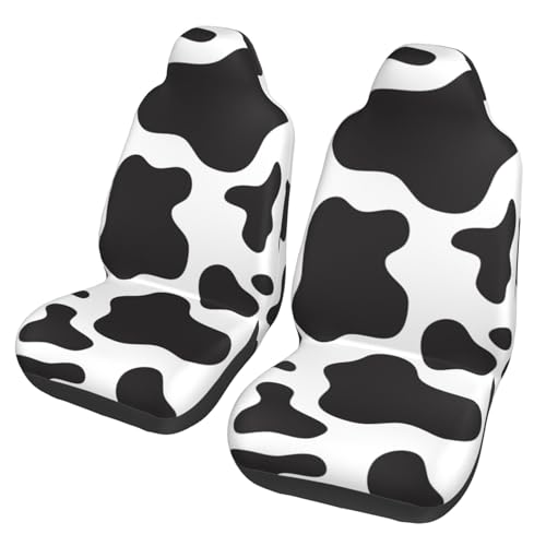 Funda universal para asiento de coche con estampado de vaca, protector delantero