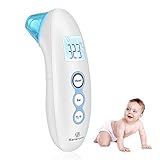 Termómetros Digital Bébe, Sararoom Bebé/Adulto Termómetro Digital Infrarrojos Frente Cuerpo sin Contacto Temperatura Medidas Herramienta Termómetros Digital de Frente y de Oído(Sin batería)