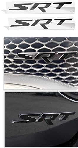 Reflective Concepts - SRT Badge Overlay Decal Stickers - Grille and Trunk - 2015-2018 Charger SRT 392 - (Color: Flat Black)