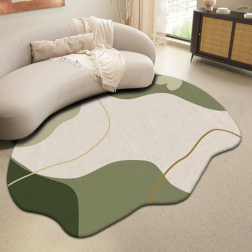 {Alfombras Dormitorio Modernas Lavables Alfombras Dormitorio Alfombra moderna abstracta de forma irregular, lavable, alfombra de sala de estar para dormitorio, alfombra irregular de lana...